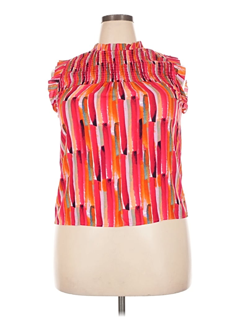 Pre-owned Thml Sleeveless Blouse In Orange