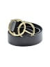 Unbranded 100% Leather Black Leather Belt Size M - photo 1