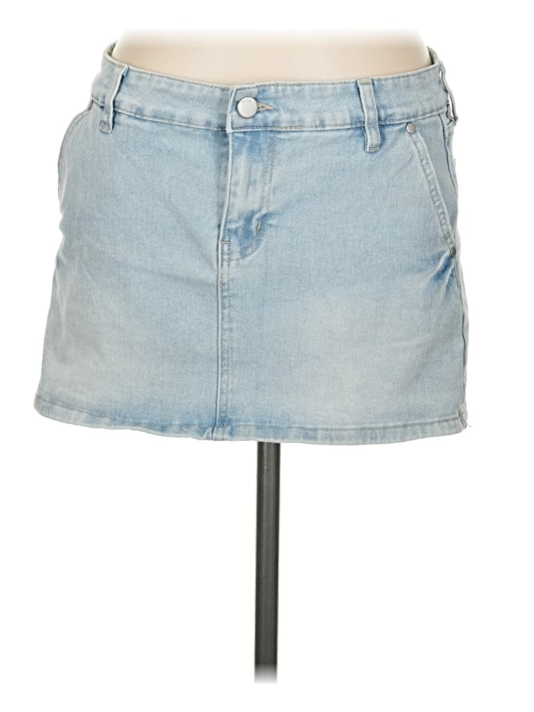 Pre-owned Ptcl Denim Skirt In Blue
