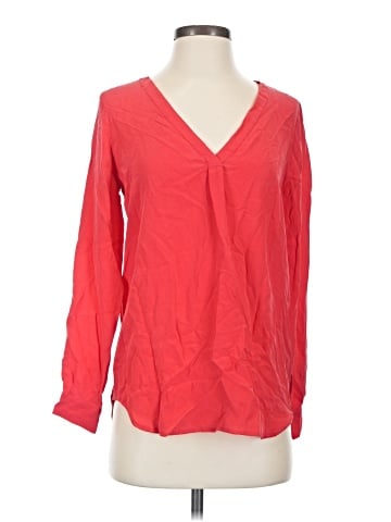 Joie Long Sleeve Silk Top (view 1)