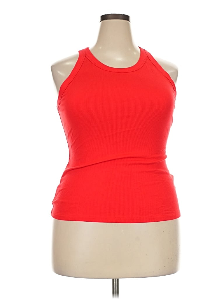 Pre-owned Chicme Tank Top Red Halter Neckline Tops