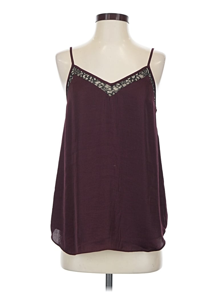 Pre-owned 1.state Sleeveless Blouse In Burgundy