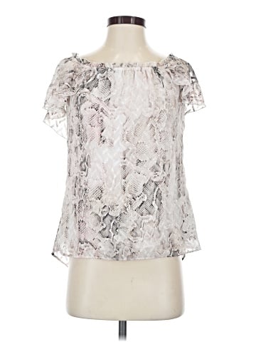 White House Black Market Short Sleeve Blouse (view 1)