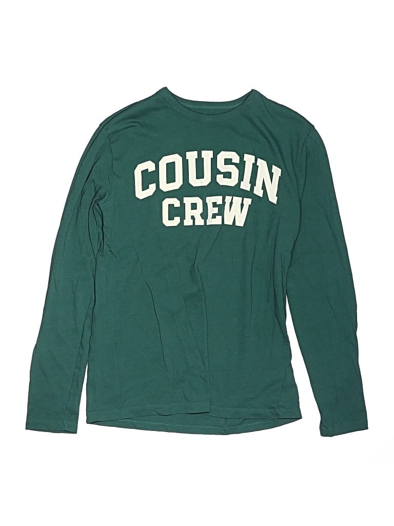 Pre-owned Crewcuts Outlet Kids' Long Sleeve T-shirt In Green
