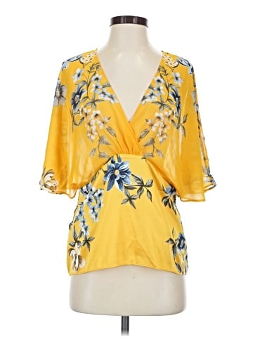 White House Black Market Short Sleeve Blouse (view 1)