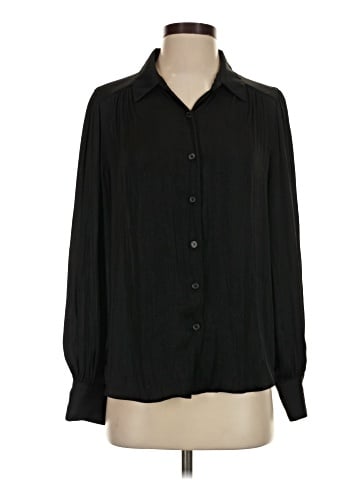 Aqua Long Sleeve Blouse (view 1)