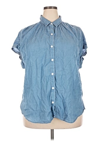 a.n.a. A New Approach Short Sleeve Blouse (view 1)
