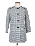 Karl Lagerfeld Paris 100% Polyester Houndstooth Gray Coat Size 2 - photo 1
