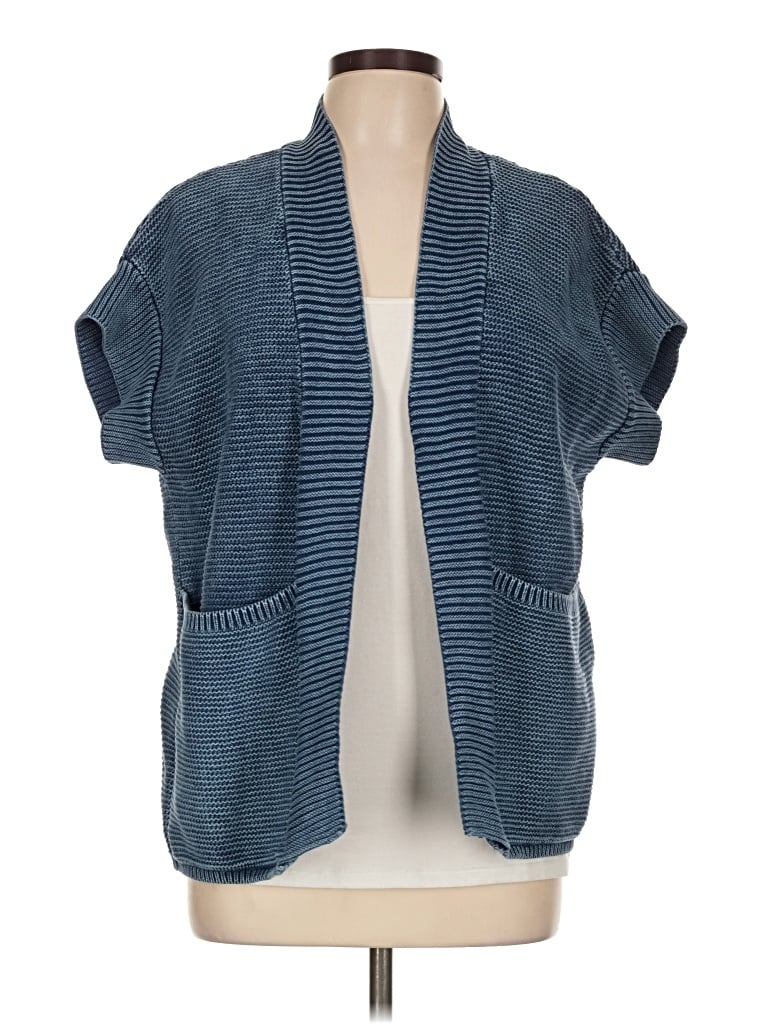 Pre-owned Fat Face Cardigan Sweater In Blue