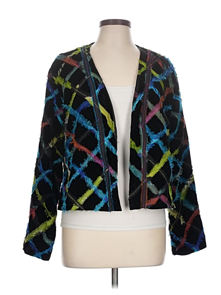 Pre-owned Chico's Blazer Jacket In Black