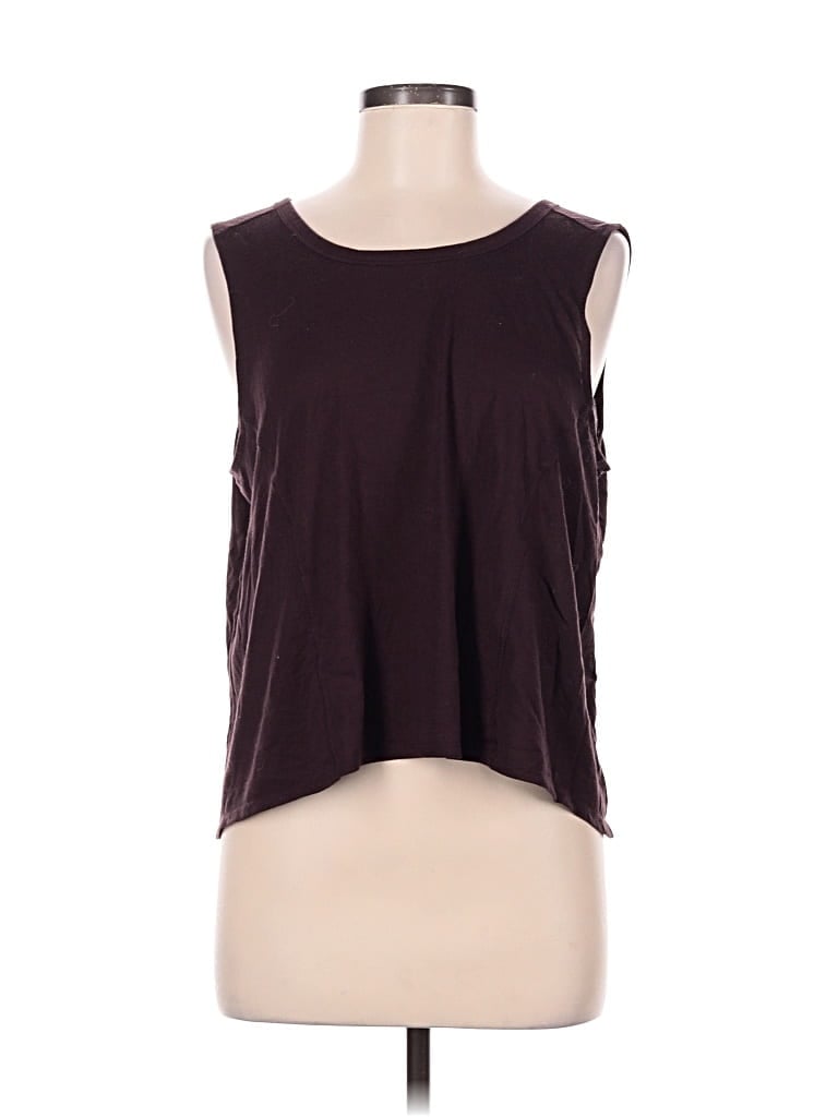 Pre-owned Active By Old Navy Sleeveless Top Burgundy Scoop Neck Tops