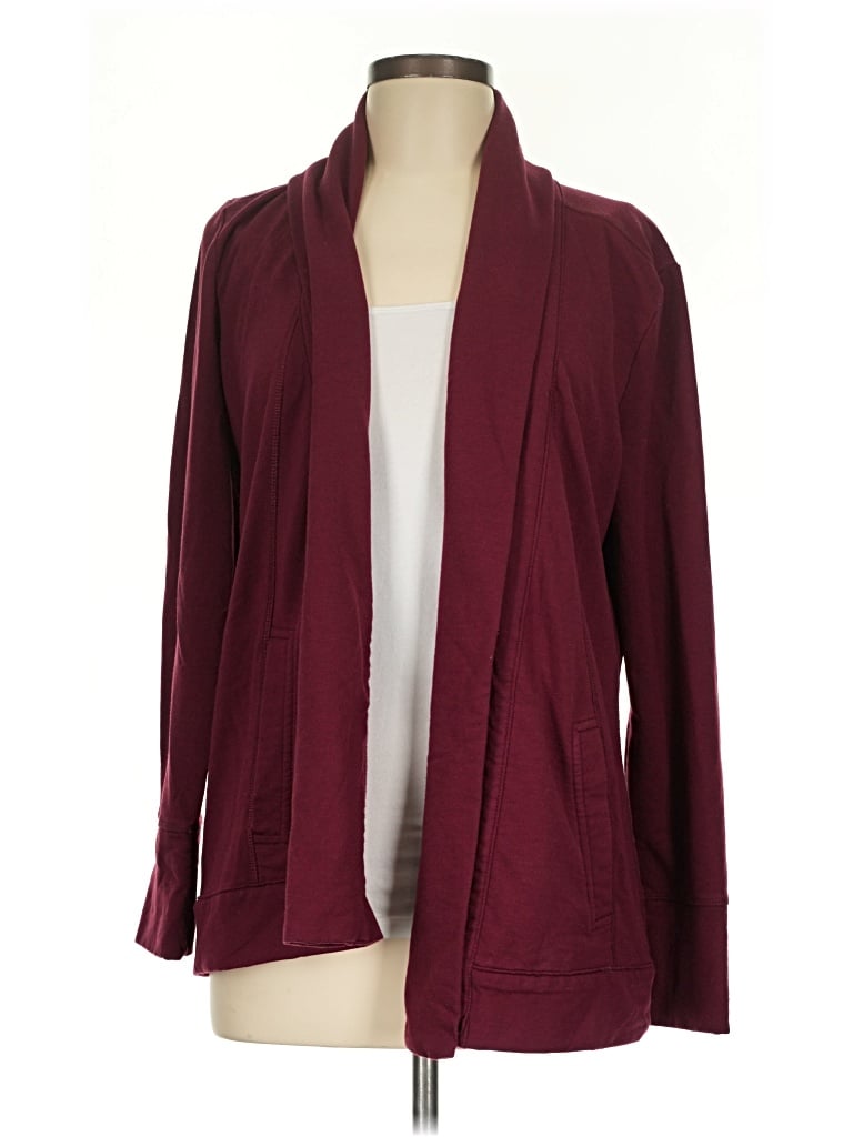 Pre-owned T By Talbots Cardigan Sweater In Burgundy