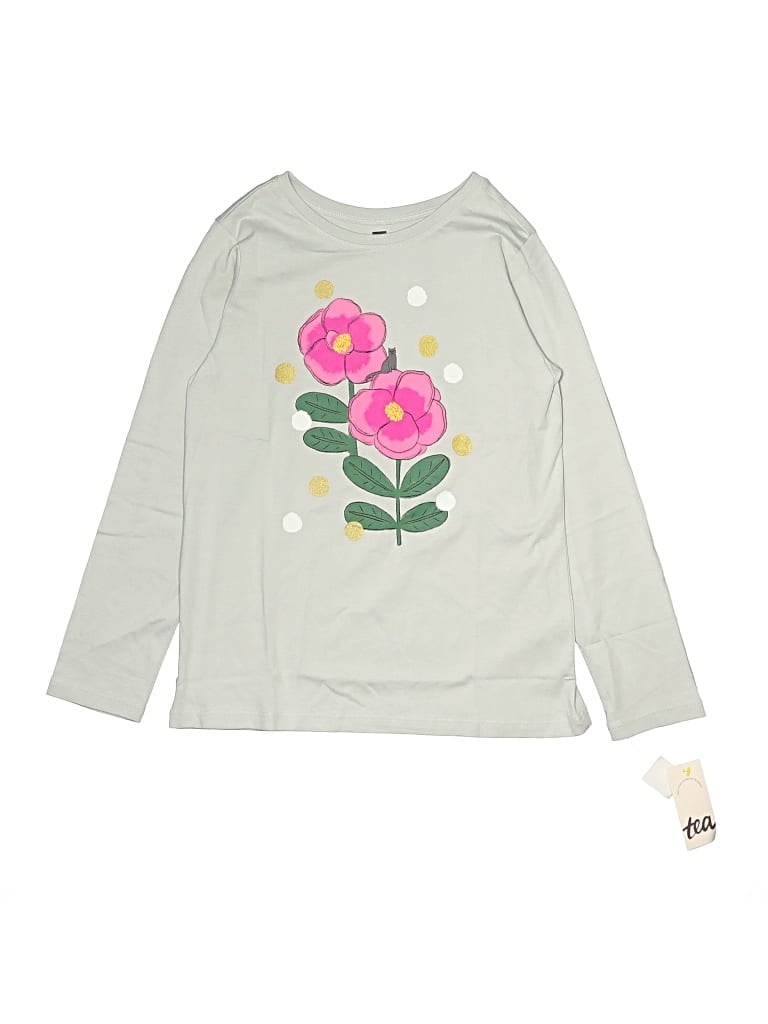 Pre-owned Tea Kids' Long Sleeve T-shirt In Green