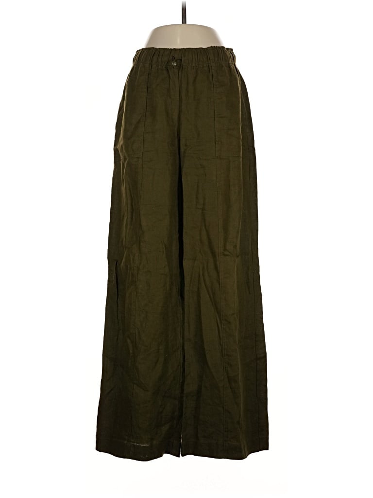 Pre-owned Reformation Linen Pants In Green