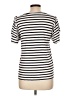 Green Envelope Stripes Ivory Short Sleeve Top Size L - photo 2