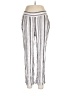 Croft & Barrow 100% Rayon Stripes Silver Casual Pants Size L - photo 1