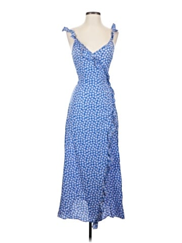 Madewell Ruffled Wrap Maxi Dress in Mini Daisy (view 1)