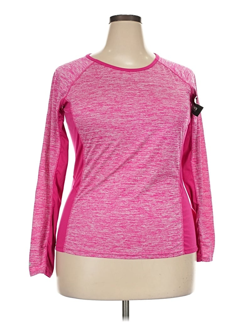 Pre-owned Danskin Now Long Sleeve T-shirt In Pink