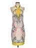 Cache Graphic Yellow Cocktail Dress Size S - photo 1