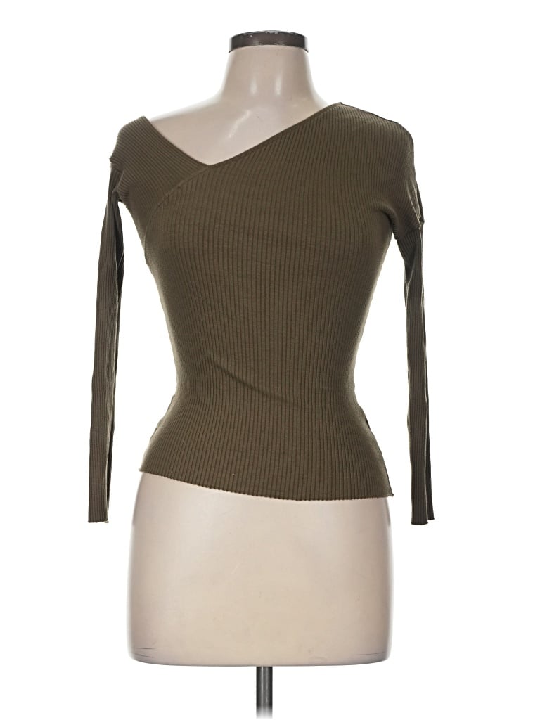 Pre-owned The Range 3/4 Sleeve T-shirt In Brown