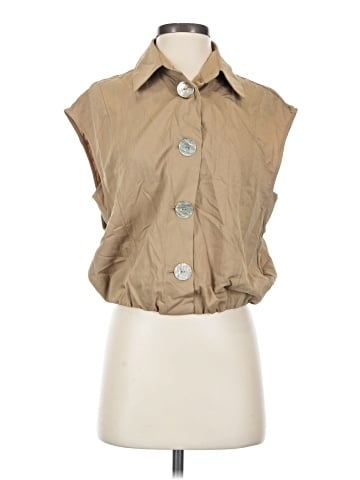 Zara Sleeveless Button-Down Shirt (view 1)