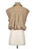 Zara Tan Sleeveless Button-Down Shirt Size XS - photo 2