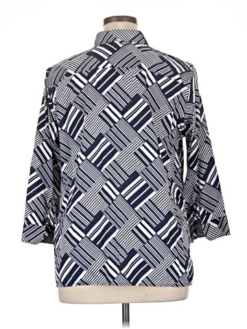 Lauren by Ralph Lauren 3/4 Sleeve Button-Down Shirt (view 2)