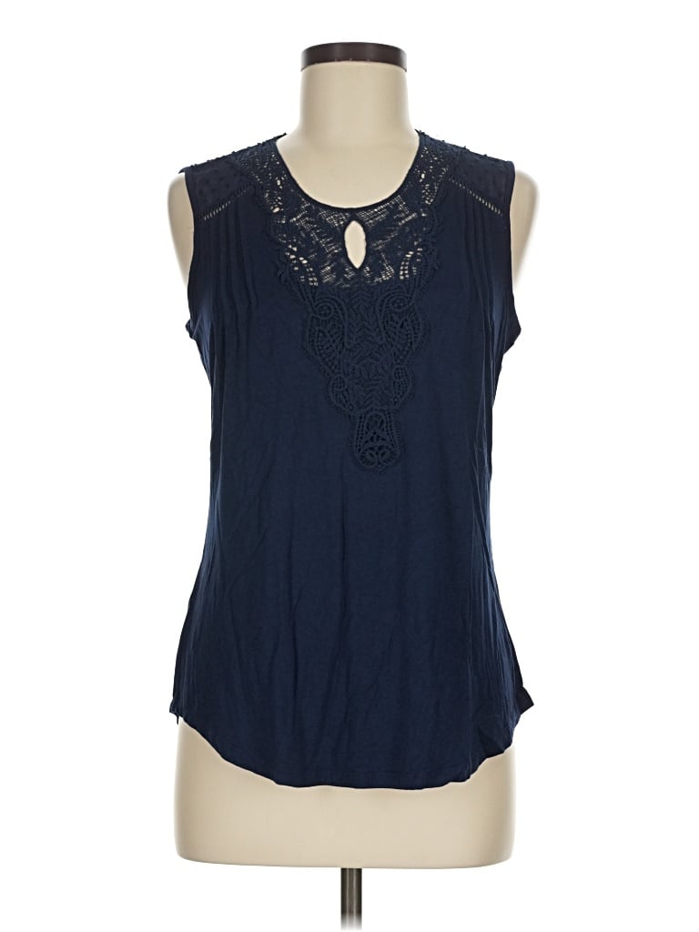 Pre-owned Daniel Rainn Sleeveless Blouse In Blue