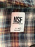 NSF Plaid Gray 3/4 Sleeve Button-Down Shirt Size L - photo 4