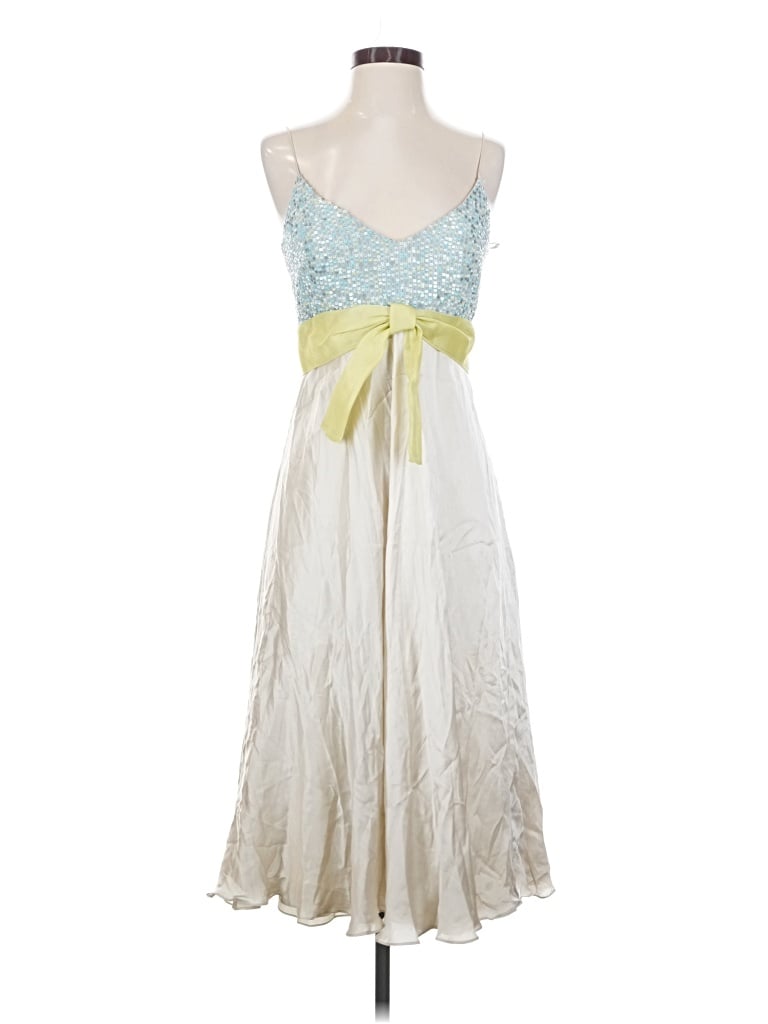 Pre-owned Kay Unger Cocktail Dress In Ivory