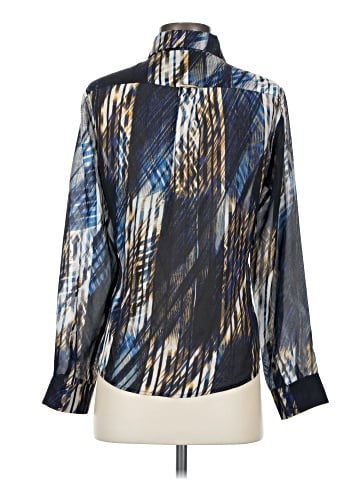 Bebe Long Sleeve Silk Top (view 2)