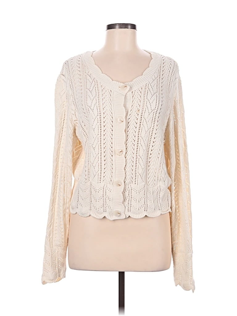 Pre-owned Buffalo Cardigan Sweater In Ivory