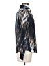 Bebe 100% Silk Print Blue Long Sleeve Silk Top Size S - photo 4