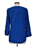 Max Studio 100% Silk Blue 3/4 Sleeve Top Size L - photo 2