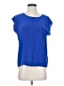 Assorted Brands 100% Silk Blue Short Sleeve Silk Top Size S (estimated) - photo 1