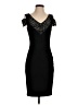 Cache Animal Print Solid Black Cocktail Dress Size 2 - photo 1