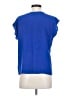 Assorted Brands 100% Silk Blue Short Sleeve Silk Top Size S (estimated) - photo 2