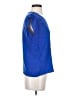 Assorted Brands 100% Silk Blue Short Sleeve Silk Top Size S (estimated) - photo 4