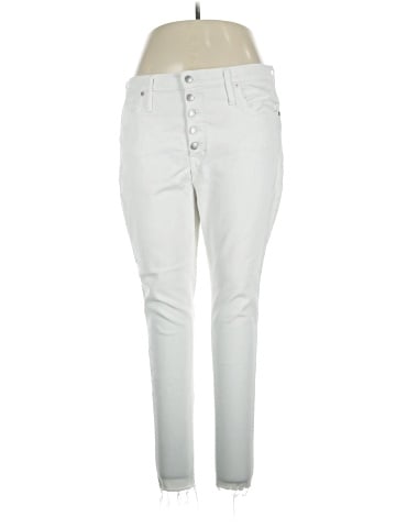 Madewell 9" Mid-Rise Skinny Jeans in Pure White (view 1)