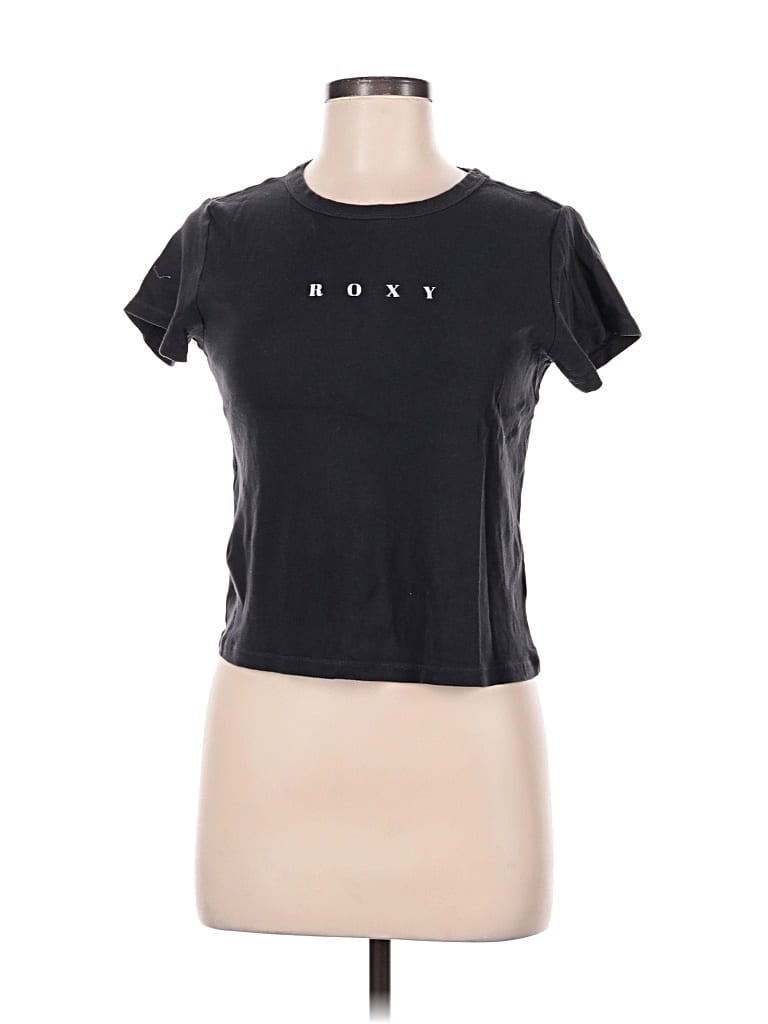 Pre-owned Roxy Short Sleeve T-shirt In Black
