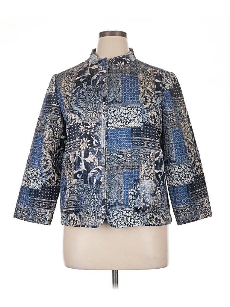 Pre-owned Christopher & Banks Jacket In Blue