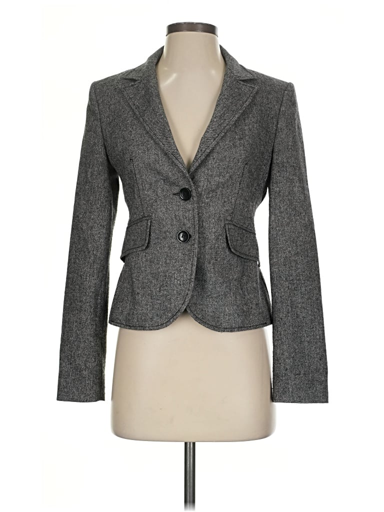 Pre-owned Express Design Studio Wool Blazer Jacket In Gray