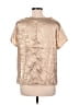 Shein 100% Polyester Metallic Gold Short Sleeve Blouse Size L - photo 2