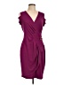 Cache Purple Burgundy Cocktail Dress Size L - photo 1