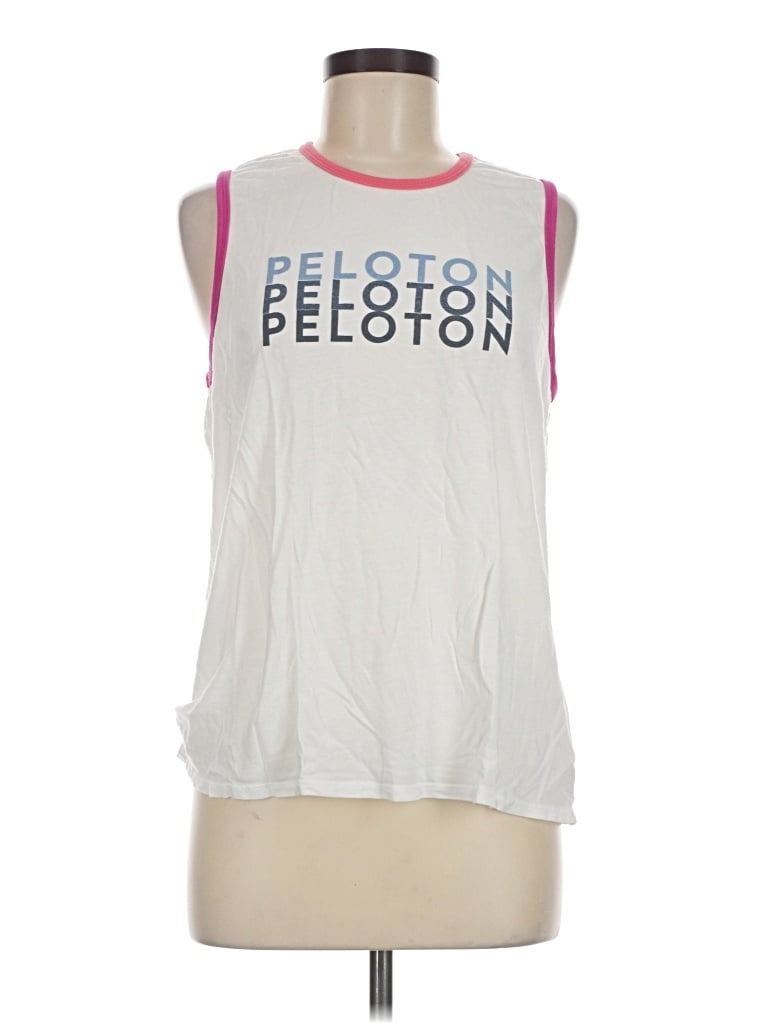 Pre-owned Peloton Sleeveless T-shirt In White