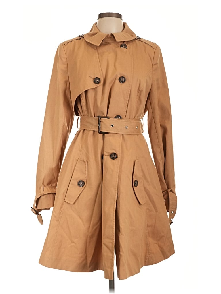 Pre-owned Asos Design Trenchcoat In Tan