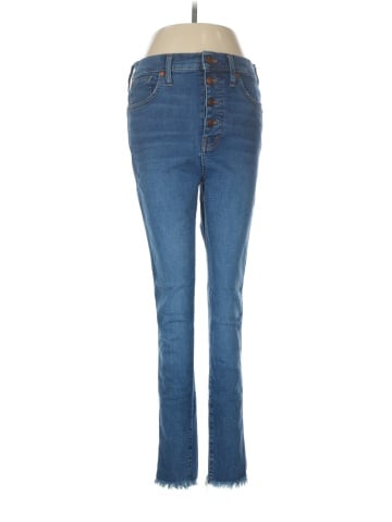 Madewell 10" High-Rise Skinny Jeans in Mackey Wash: Button-Front Edition (view 1)