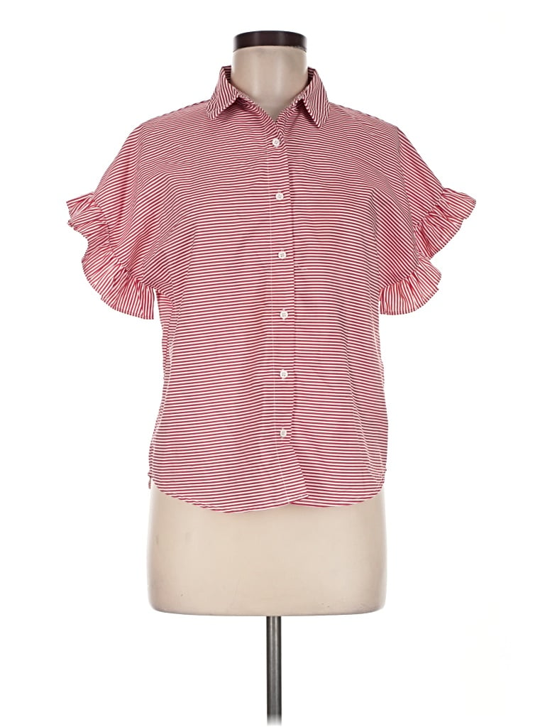 Pre-owned Assorted Brands Short Sleeve Blouse In Pink
