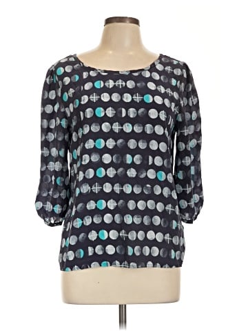 HD in Paris 3/4 Sleeve Silk Top (view 1)