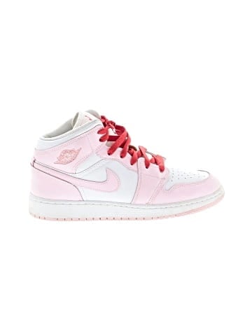 Air Jordan 1 Mid GS 'Pink Foam Fire Red' Sneakers (view 1)